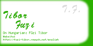 tibor fuzi business card